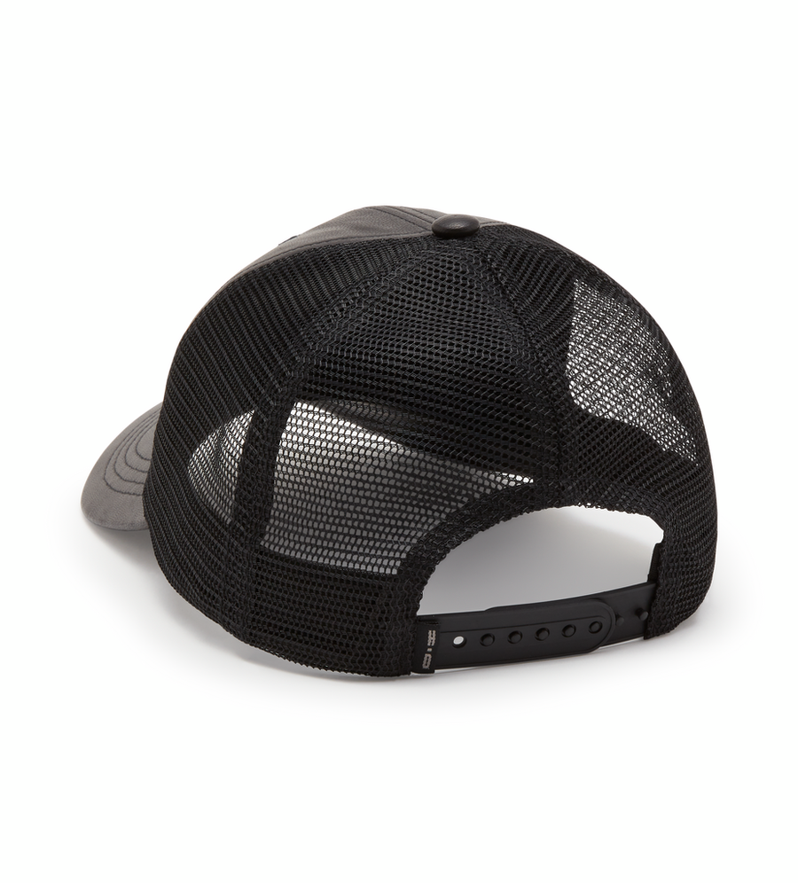 CASQUETTE BLING BAR&SHIELD LEATHER TRUCKER