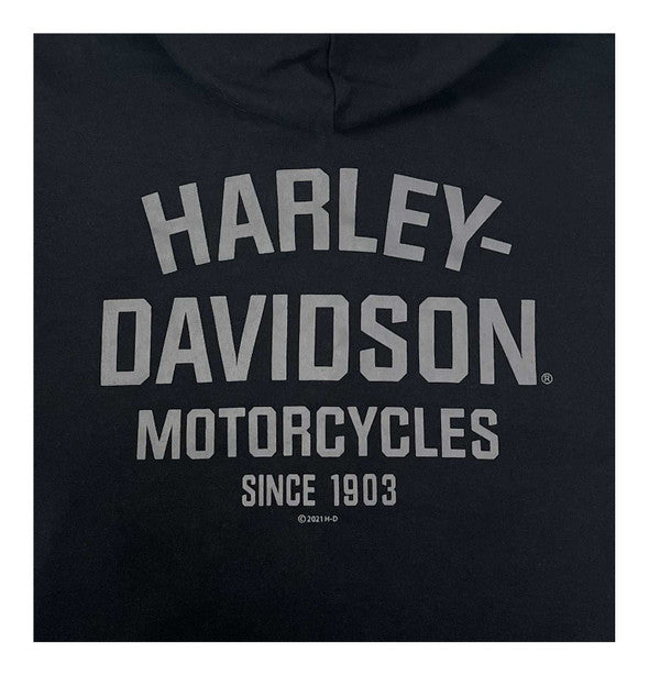 Veste Harley-Davidson Big Boys' #1 Logo Patch Knit Varsity Hooded