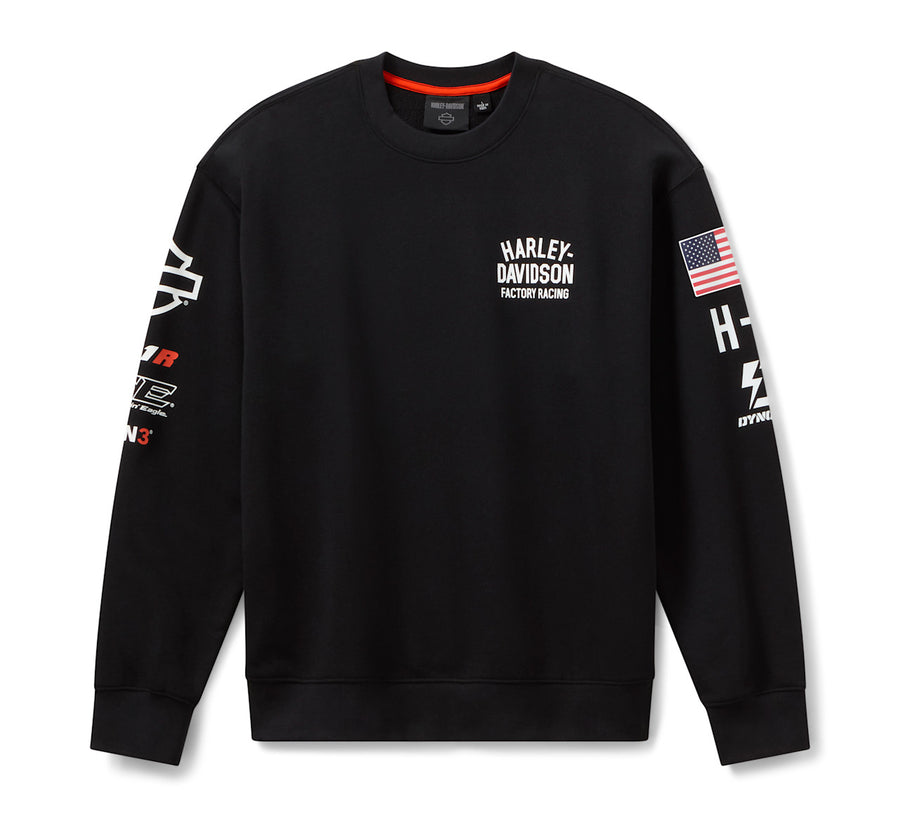 Sweat-shirt Factory Racing Fast Johnnie à col rond - Harley Black