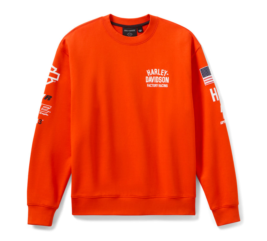 Sweat-shirt Factory Racing Fast Johnnie Orange