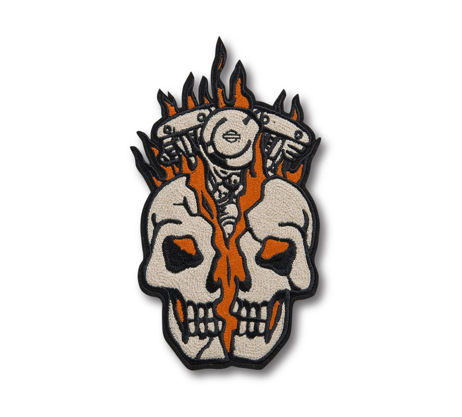 SKULL BUST IRON-ON PATCH