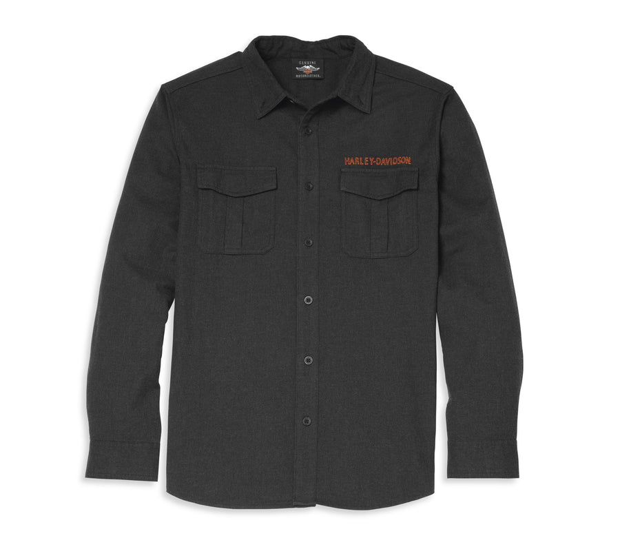 CHEMISE EMBROIDERED BAR & SHIELD SOLID