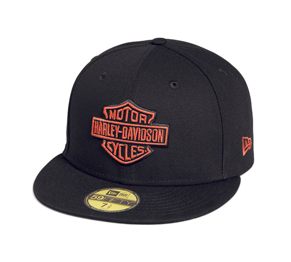 CASQUETTE BAR & SHIELD FITTED BLACK